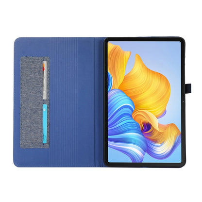 For Honor Pad 8 Fabric PU + TPU Flip Tablet Leather Case(Dark Blue) - For Huawei by buy2fix | Online Shopping UK | buy2fix