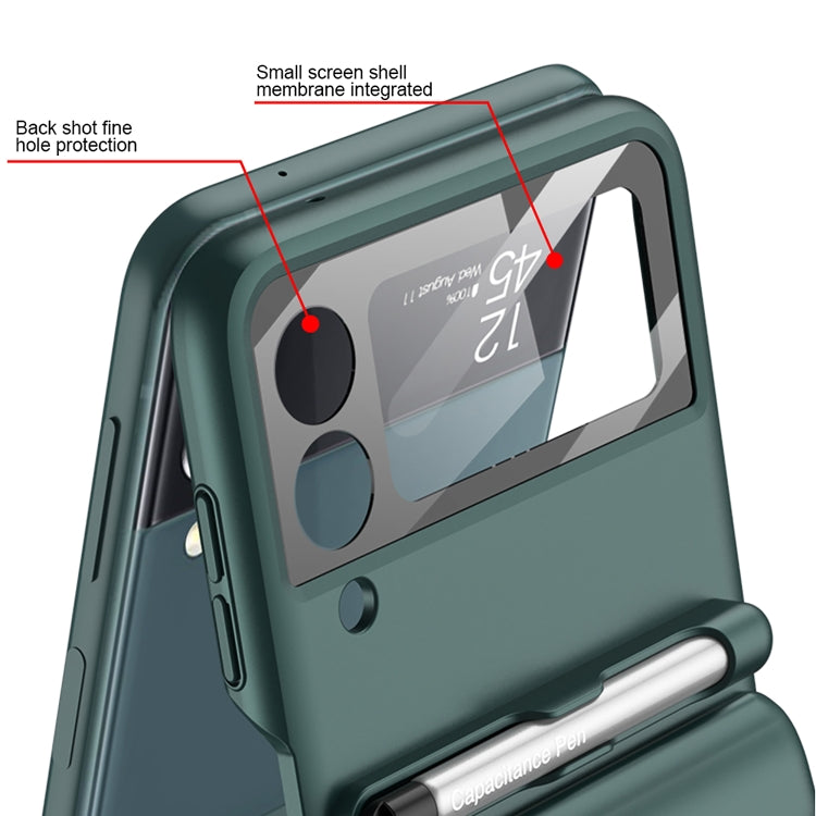 For Samsung Galaxy Z Flip4 GKK Magnetic Full Coverage Phone Flip Case with Pen(Blue) - Samsung Accessories by GKK | Online Shopping UK | buy2fix