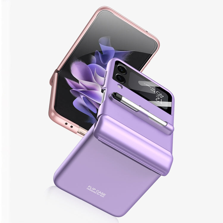 For Samsung Galaxy Z Flip4 GKK Magnetic Full Coverage Phone Flip Case with Pen(Pink) - Galaxy Z Flip4 5G Cases by GKK | Online Shopping UK | buy2fix