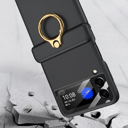 For Samsung Galaxy Z Flip4 GKK Magnetic Hinged Flip Case with Ring Holder(Blue) - Galaxy Z Flip4 5G Cases by GKK | Online Shopping UK | buy2fix