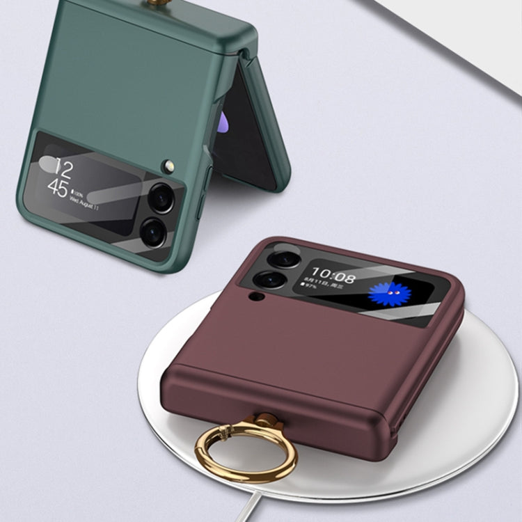 For Samsung Galaxy Z Flip4 GKK Magnetic Hinged Flip Case with Ring Holder(Purple) - Galaxy Z Flip4 5G Cases by GKK | Online Shopping UK | buy2fix