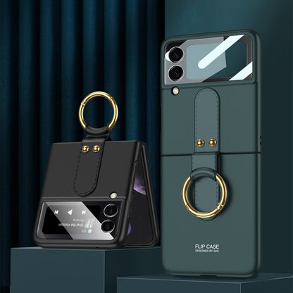 For Samsung Galaxy Z Flip4 GKK Ultra-thin PC Full Coverage Phone Flip Case with Ring Holder(Pink) - Galaxy Z Flip4 5G Cases by GKK | Online Shopping UK | buy2fix