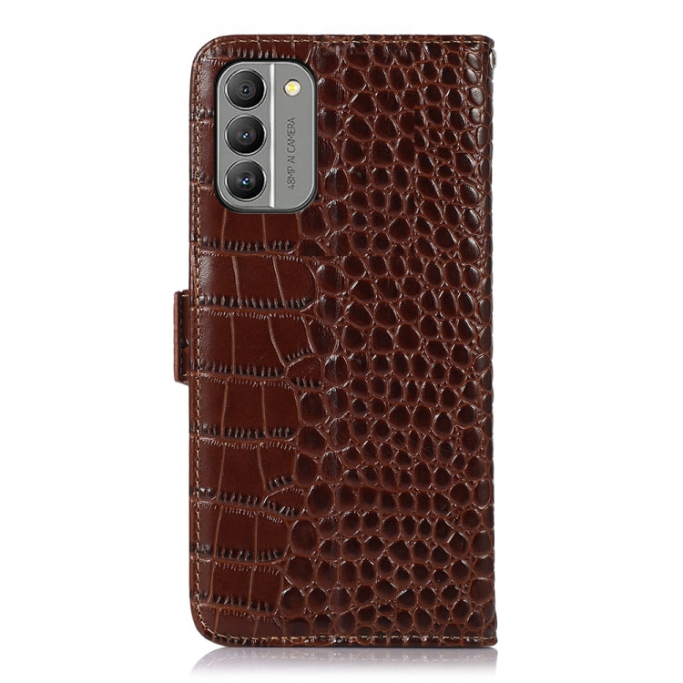 For Nokia G400 Crocodile Top Layer Cowhide Leather Phone Case(Brown) - Nokia Cases by buy2fix | Online Shopping UK | buy2fix