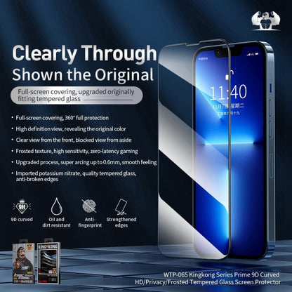 For iPhone 14 WEKOME 9D Curved Privacy Tempered Glass Film - iPhone 14 Tempered Glass by WK | Online Shopping UK | buy2fix