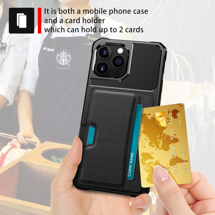 For iPhone 13 Pro Max ZM02 Card Slot Holder Phone Case (Black) - iPhone 13 Pro Max Cases by buy2fix | Online Shopping UK | buy2fix
