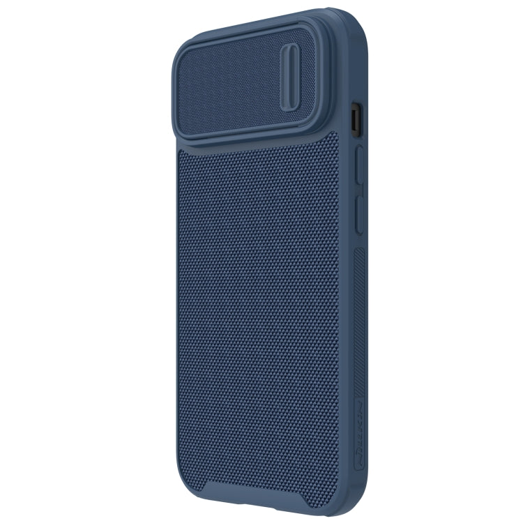 For iPhone 14 Plus  NILLKIN 3D Textured Camshield PC + TPU Phone Case(Blue) - iPhone 14 Plus Cases by NILLKIN | Online Shopping UK | buy2fix