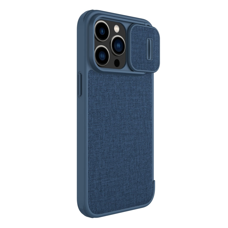 For iPhone 14 Pro Max NILLKIN QIN Series Pro Leather Phone Case(Blue) - iPhone 14 Pro Max Cases by NILLKIN | Online Shopping UK | buy2fix