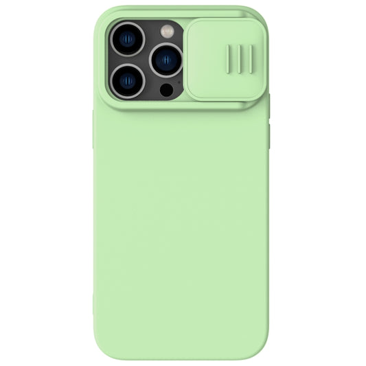 For iPhone 14 Pro NILLKIN CamShield MagSafe Liquid Silicone Phone Case(Green) - iPhone 14 Pro Cases by NILLKIN | Online Shopping UK | buy2fix