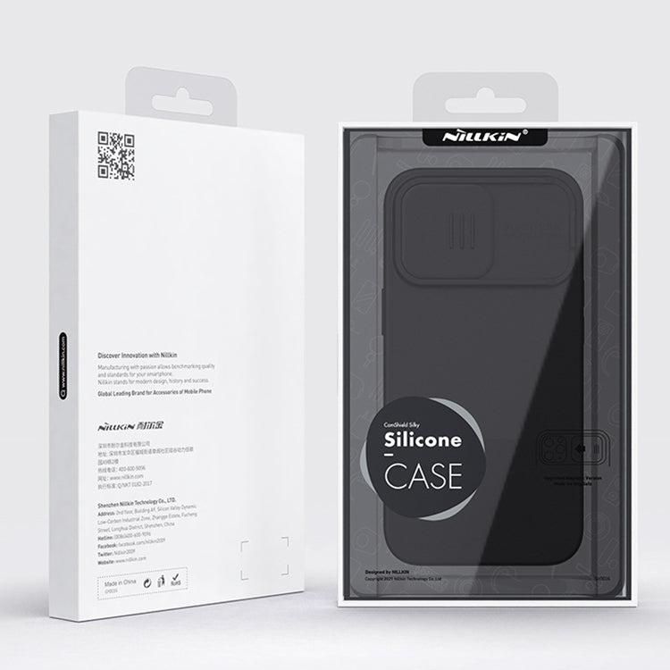 For iPhone 14 Pro NILLKIN CamShield Liquid Silicone Phone Case (Grey) - iPhone 14 Pro Cases by NILLKIN | Online Shopping UK | buy2fix