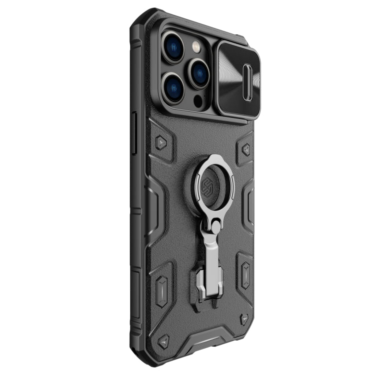 For iPhone 14 Pro Max NILLKIN CamShield Armor Pro Magnetic Phone Case(Black) - iPhone 14 Pro Max Cases by NILLKIN | Online Shopping UK | buy2fix