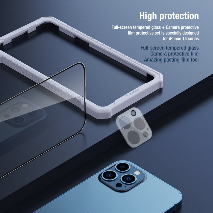 For iPhone 14 Pro Max NILLKIN 2 in 1 HD Full Screen Tempered Glass Film + Camera Protector Set - iPhone 14 Pro Max Tempered Glass by NILLKIN | Online Shopping UK | buy2fix