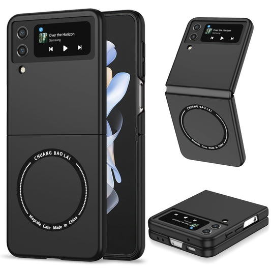For Samsung Galaxy Z Flip4 Magsafe Magnetic Folding PC Phone Case(Black) - Galaxy Z Flip4 5G Cases by buy2fix | Online Shopping UK | buy2fix