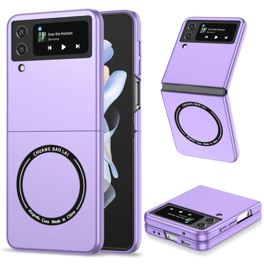 For Samsung Galaxy Z Flip4 Magsafe Magnetic Folding PC Phone Case(Purple) - Galaxy Z Flip4 5G Cases by buy2fix | Online Shopping UK | buy2fix