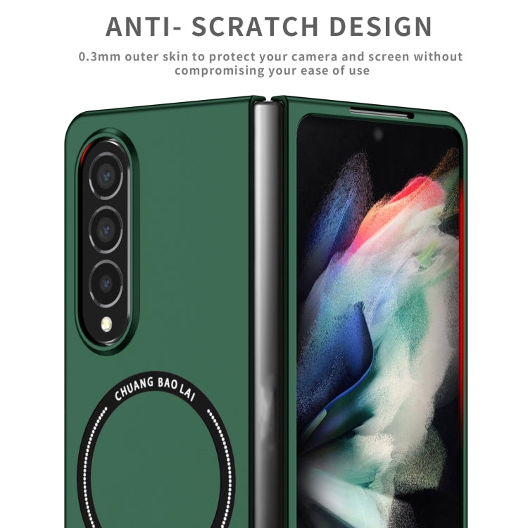 For Samsung Galaxy Z Fold4 Magsafe Magnetic Folding PC Phone Case(Green) - Galaxy Z Fold4 5G Cases by buy2fix | Online Shopping UK | buy2fix