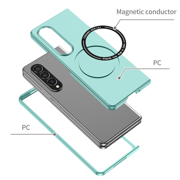 For Samsung Galaxy Z Fold4 Magsafe Magnetic Folding PC Phone Case(Light Blue) - Galaxy Z Fold4 5G Cases by buy2fix | Online Shopping UK | buy2fix