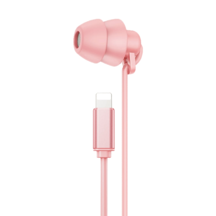 WEKOME YB02 SHQ Series In-Ear Sleep Wired Earphone, Plug Type:8 Pin(Pink) - In Ear Wired Earphone by WK | Online Shopping UK | buy2fix