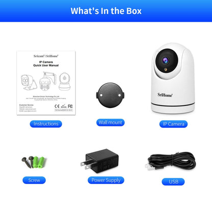 SriHome SH042 2.0MP 1080P HD AI WiFi Pan-tilt Surveillance Camera(AU Plug) - Security by SriHome | Online Shopping UK | buy2fix