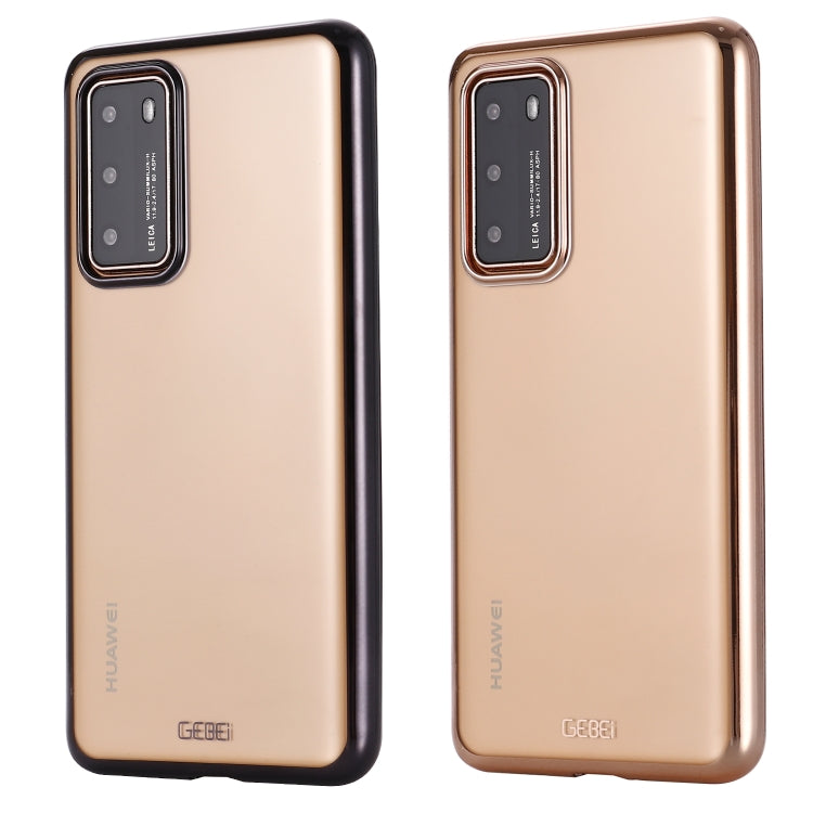 For Huawei P40 Pro GEBEI Plating TPU Shockproof Protective Case(Gold) - Huawei Cases by GEBEI | Online Shopping UK | buy2fix