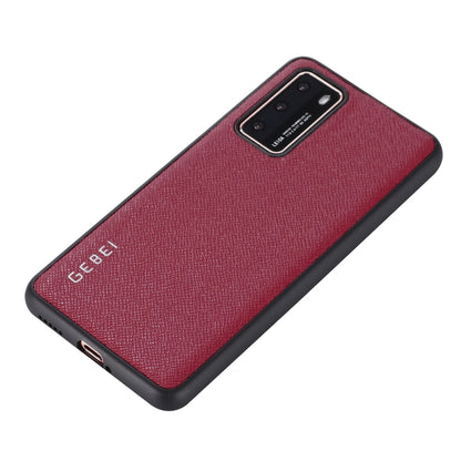 For Huawei P40 GEBEI Full-coverage Shockproof Leather Protective Case(Red) - Huawei Cases by GEBEI | Online Shopping UK | buy2fix
