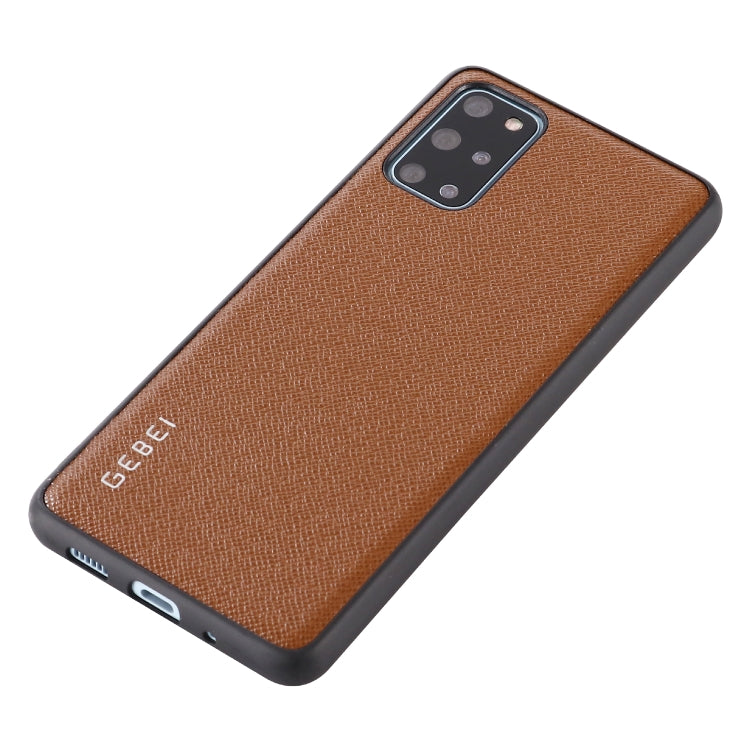 For Galaxy S20 Ultra GEBEI Full-coverage Shockproof Leather Protective Case(Brown) - Galaxy Phone Cases by GEBEI | Online Shopping UK | buy2fix