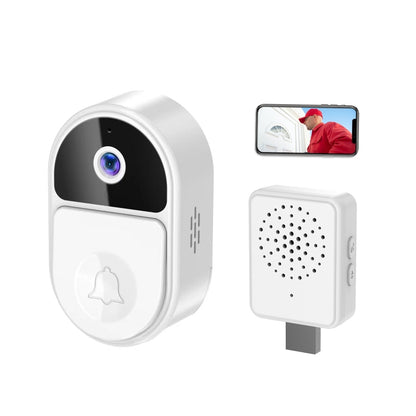 ML18 Mini Ultra Wide Angle Smart Video Doorbell Support Two-way Voice(White) - Security by buy2fix | Online Shopping UK | buy2fix