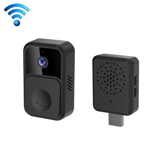 ML19 90 Degree Wide Angle Wireless Smart Video Doorbell(Black) - Security by buy2fix | Online Shopping UK | buy2fix