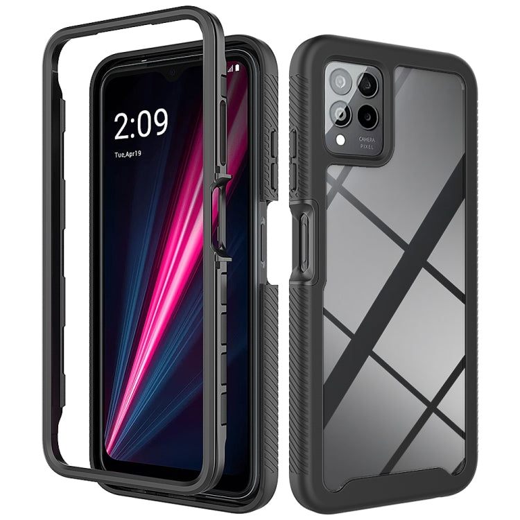 For T-Moblie Revvl 6 Pro 5G Starry Sky Solid Color Shockproof TPU Clear PC Phone Case(Black) - More Brand by buy2fix | Online Shopping UK | buy2fix