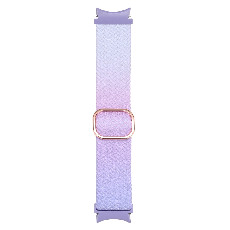 For Samsung Galaxy Watch 5 / Watch 5 Pro / Watch 4 Weave Gradient Color Watch Band(Purple Blue) - Watch Bands by buy2fix | Online Shopping UK | buy2fix