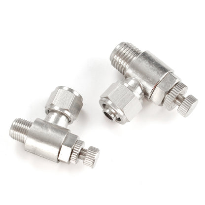 SL6-02 LAIZE Nickel Plated Copper Trachea Quick Fitting Throttle Valve Lock Female Connector -  by LAIZE | Online Shopping UK | buy2fix