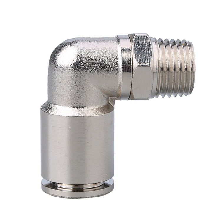 PL14-03 LAIZE Nickel Plated Copper Elbow Male Thread Pneumatic Quick Fitting Connector -  by LAIZE | Online Shopping UK | buy2fix