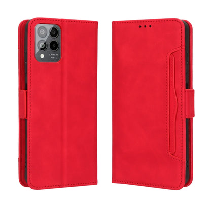 For T-Mobile REVVL 6 Pro 5G Skin Feel Calf Texture Card Slots Leather Phone Case(Red) - More Brand by buy2fix | Online Shopping UK | buy2fix