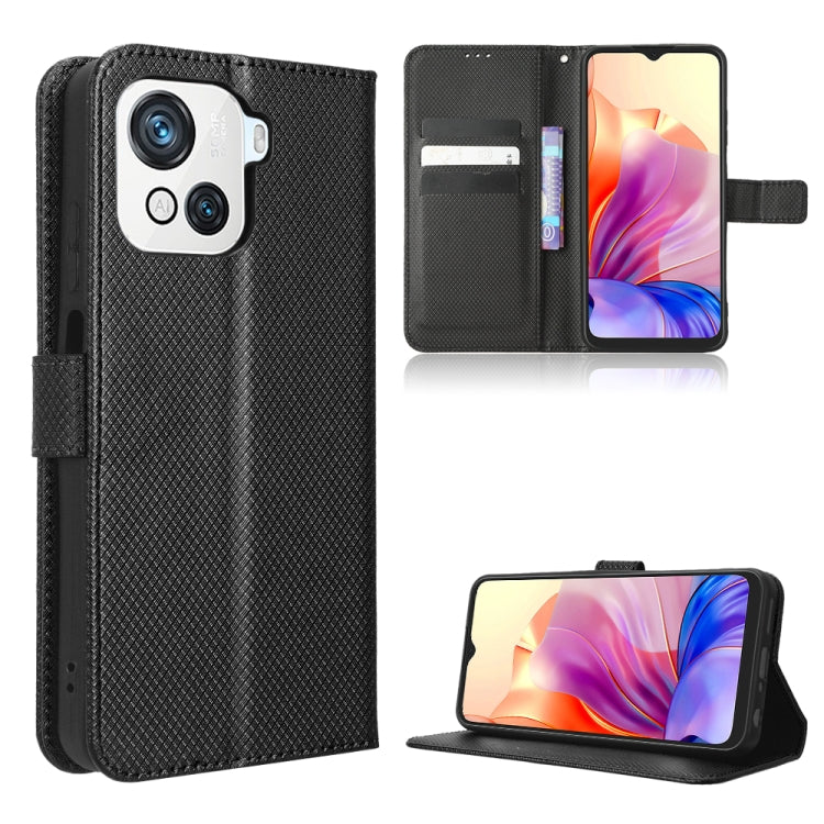 For Blackview OSCAL C80 Diamond Texture Leather Phone Case(Black) - More Brand by buy2fix | Online Shopping UK | buy2fix