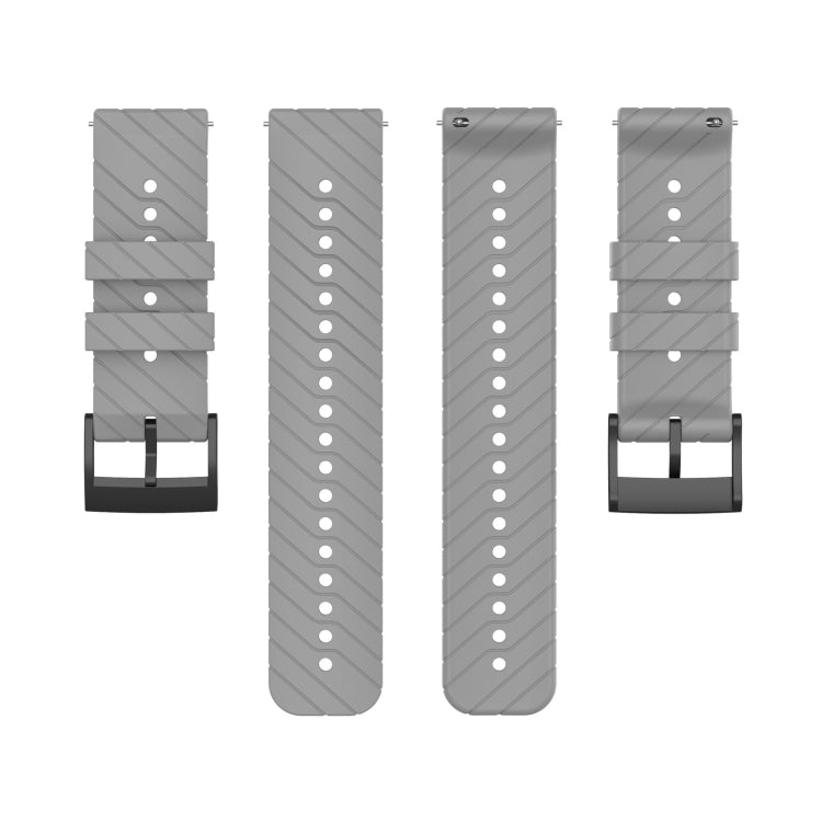 For Suunto 9 Lightning Silicone Watch Band(Grey) - Smart Wear by buy2fix | Online Shopping UK | buy2fix