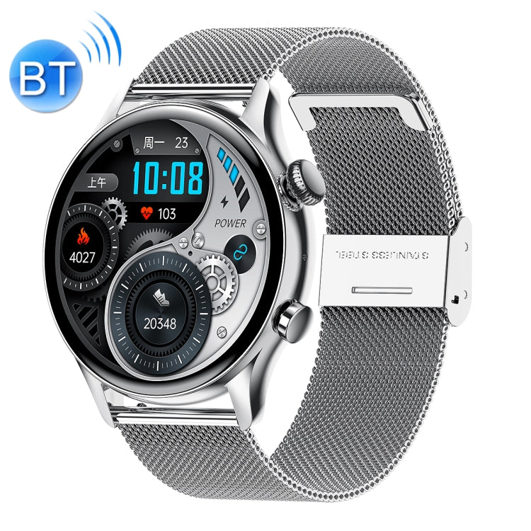 Ochstin 5HK8 Pro 1.36 inch Round Screen Blood Oxygen Blood Pressure Monitoring Bluetooth Smart Watch, Strap:Steel(Silver) - Smart Watches by OCHSTIN | Online Shopping UK | buy2fix