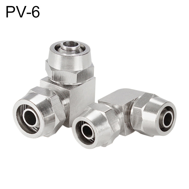 PV-6 LAIZE Nickel Plated Copper Elbow Pneumatic Quick Connector -  by LAIZE | Online Shopping UK | buy2fix