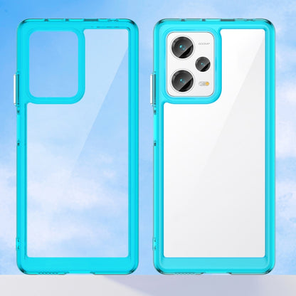 For Xiaomi Redmi Note 12 Pro+ China / Global Colorful Series Acrylic + TPU Phone Case(Transparent Blue) - Note 12 Pro+ Cases by buy2fix | Online Shopping UK | buy2fix