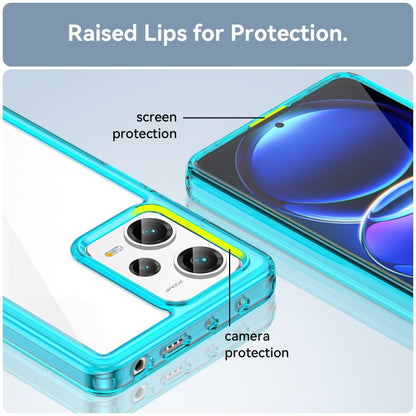 For Xiaomi Redmi Note 12 Pro+ China / Global Colorful Series Acrylic + TPU Phone Case(Transparent Blue) - Note 12 Pro+ Cases by buy2fix | Online Shopping UK | buy2fix