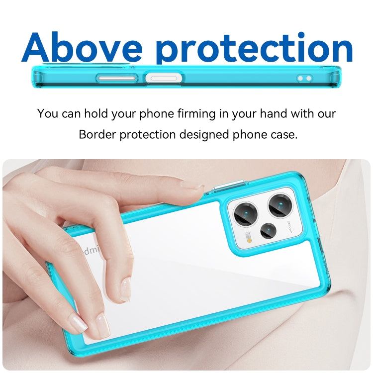 For Xiaomi Redmi Note 12 Pro+ China / Global Colorful Series Acrylic + TPU Phone Case(Transparent Blue) - Note 12 Pro+ Cases by buy2fix | Online Shopping UK | buy2fix