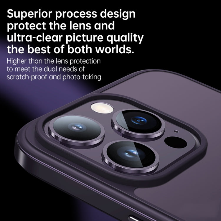 For iPhone 14 Pro Max SULADA Metal Frame + Nano Glass + TPU Phone Case(Dark Blue) - iPhone 14 Pro Max Cases by SULADA | Online Shopping UK | buy2fix