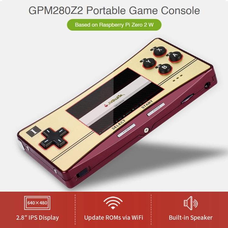 Waveshare GPM280 WiFi Portable Game Console Base on Raspberry Pi Zero, 2W with 32GB TF Card(US Plug) - Consumer Electronics by WAVESHARE | Online Shopping UK | buy2fix