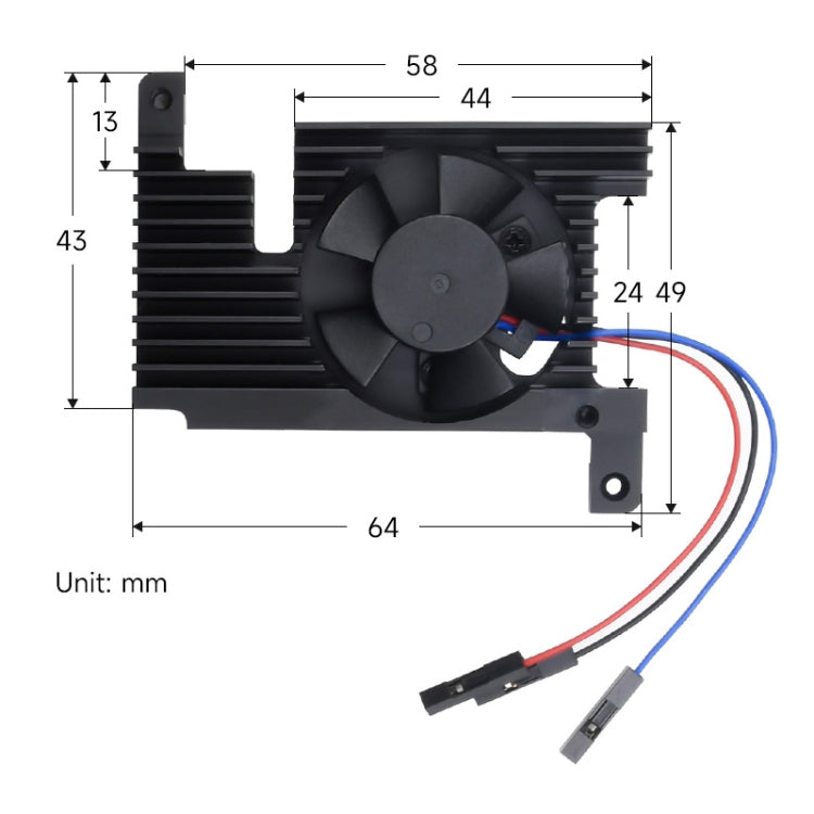 Waveshare Dedicated All-In-One Aluminum Alloy Cooling Fan For Raspberry Pi 4B - Consumer Electronics by WAVESHARE | Online Shopping UK | buy2fix
