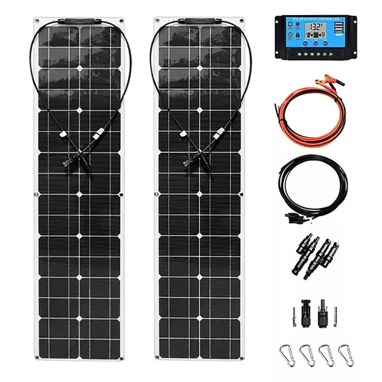 100W Dual Board with 40A Controller PV System Solar Panel(White) - Consumer Electronics by buy2fix | Online Shopping UK | buy2fix