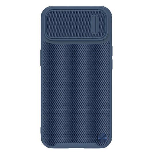 For iPhone 14 Plus NILLKIN Texture MagSafe Camshield PC + TPU Phone Case(Blue) - iPhone 14 Plus Cases by NILLKIN | Online Shopping UK | buy2fix