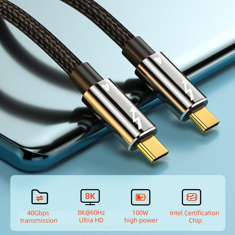 100W Type-C to Type-C Compatible Thunderbolt 4 Full-function Data Cable, Length:0.8m -  by buy2fix | Online Shopping UK | buy2fix