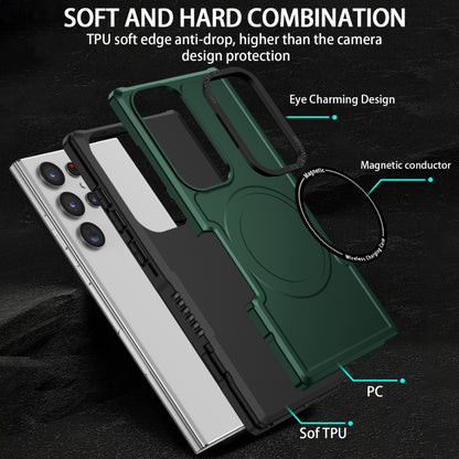 For Samsung Galaxy S23 Ultra 5G MagSafe Shockproof Armor Phone Case(Dark Green) - Galaxy S23 Ultra 5G Cases by buy2fix | Online Shopping UK | buy2fix