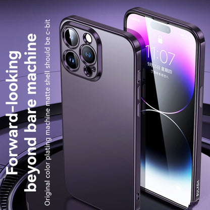 For iPhone 14 Plus SULADA Electroplating Frosted All-inclusive TPU Phone Case(Purple) - iPhone 14 Plus Cases by SULADA | Online Shopping UK | buy2fix