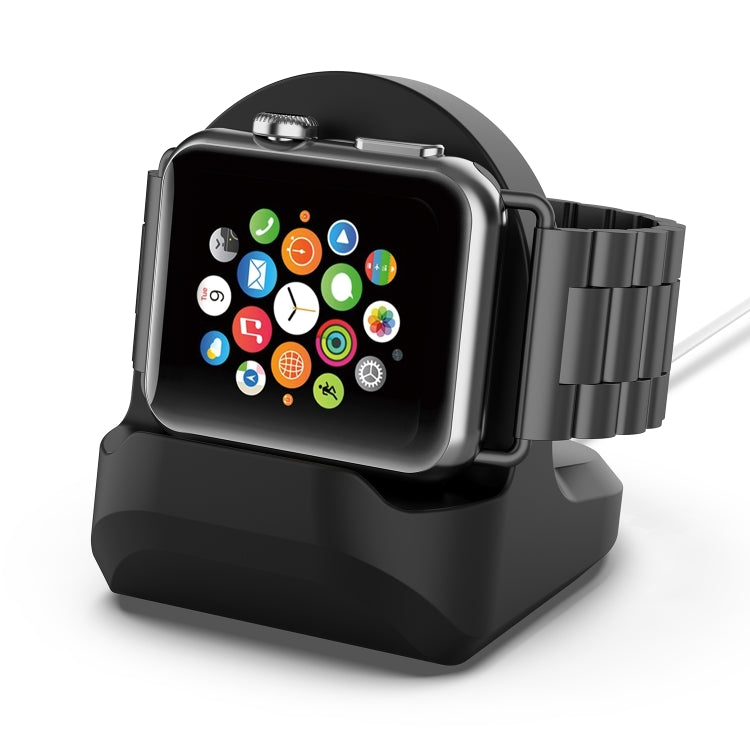 For Apple Watch Smart Watch Silicone Charging Stand Without Charger(Black) - Smart Wear by buy2fix | Online Shopping UK | buy2fix