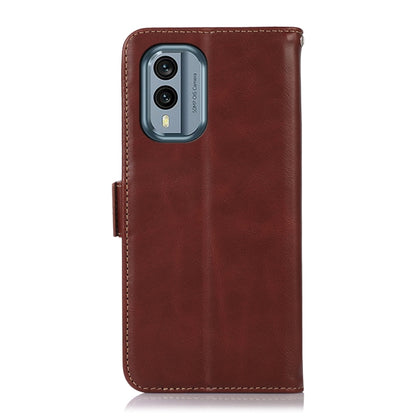 For Nokia X30 5G Crazy Horse Top Layer Cowhide Leather Phone Case(Brown) - Nokia Cases by buy2fix | Online Shopping UK | buy2fix