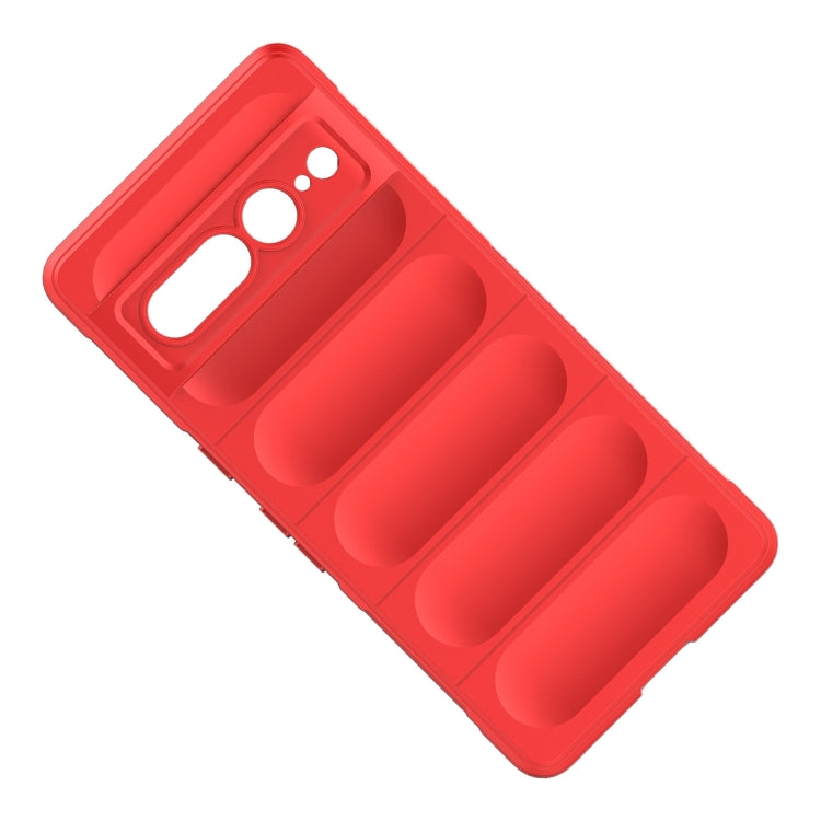 For Google Pixel 7 Pro Magic Shield TPU + Flannel Phone Case(Red) - Google Cases by buy2fix | Online Shopping UK | buy2fix