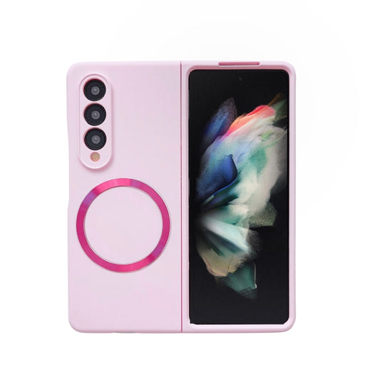 For Samsung Galaxy Z Fold4 Skin Feel MagSafe Magnetic Phone Case(Pink) - Galaxy Z Fold4 5G Cases by buy2fix | Online Shopping UK | buy2fix